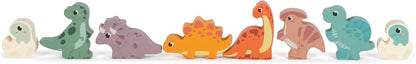 small foot bouwsteentjes "Dino", gemaakt van FSC® 100% gecertificeerd hout, voor kinderen vanaf 12 maanden, 12621