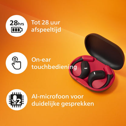 Philips Audio - Taa6709Bk/00 Wireless Sports Headphones – Superior Sound For Active Lifestyles