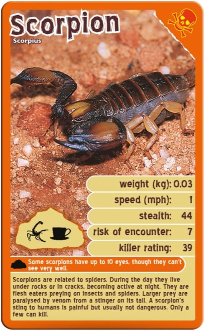 Deadliest Predators Top Trumps Card Game for 3 years +