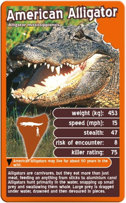 Deadliest Predators Top Trumps Card Game for 3 years +