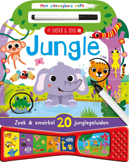 Jungle - luister & zoek: Geluidenboek