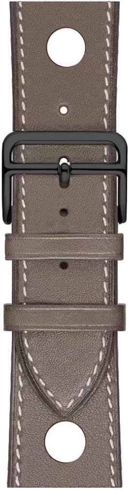 For Apple Watch 38MM 42MM Apple Watch 38mm 42mm Genuine Leather Replacement Band, Classic Metal Adapter Clasp One Travel Apple Watch, 38mm