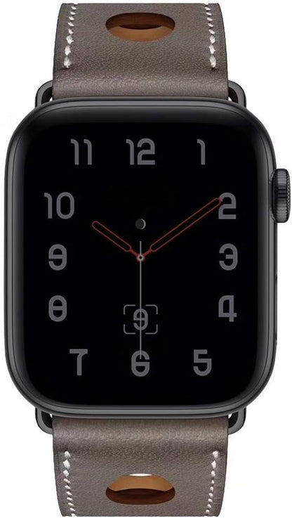 For Apple Watch 38MM 42MM Apple Watch 38mm 42mm Genuine Leather Replacement Band, Classic Metal Adapter Clasp One Travel Apple Watch, 38mm