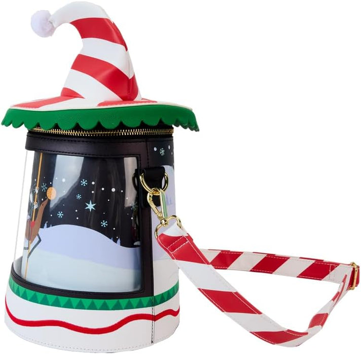Loungefly The Nightmare Before Christmas Candy Cane Carousel Drehende Figurale Umhängetasche, Mehrfarbig/Meereswellen (Ocean Tides