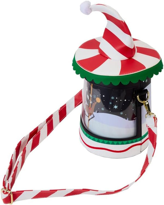 Loungefly The Nightmare Before Christmas Candy Cane Carousel Drehende Figurale Umhängetasche, Mehrfarbig/Meereswellen (Ocean Tides