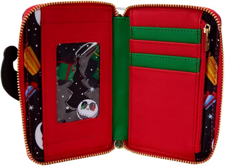 Loungefly The Nightmare Before Christmas Candy Cane Carousel Zip Around Wallet, Multicolor, Zip Around Wallet