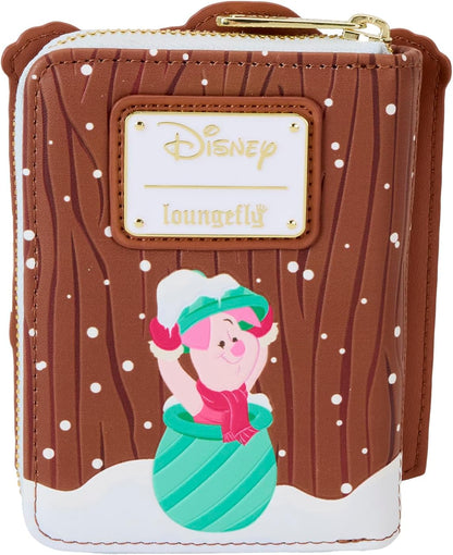 Loungefly Disney Winnie the Pooh and Friends Christmas Greetings Zip Around Wallet, Multicolor, Zip Around Wallet
