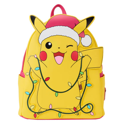 Loungefly Pokemon Santa Pikachu Christmas Lights Mini Backpack, Multi