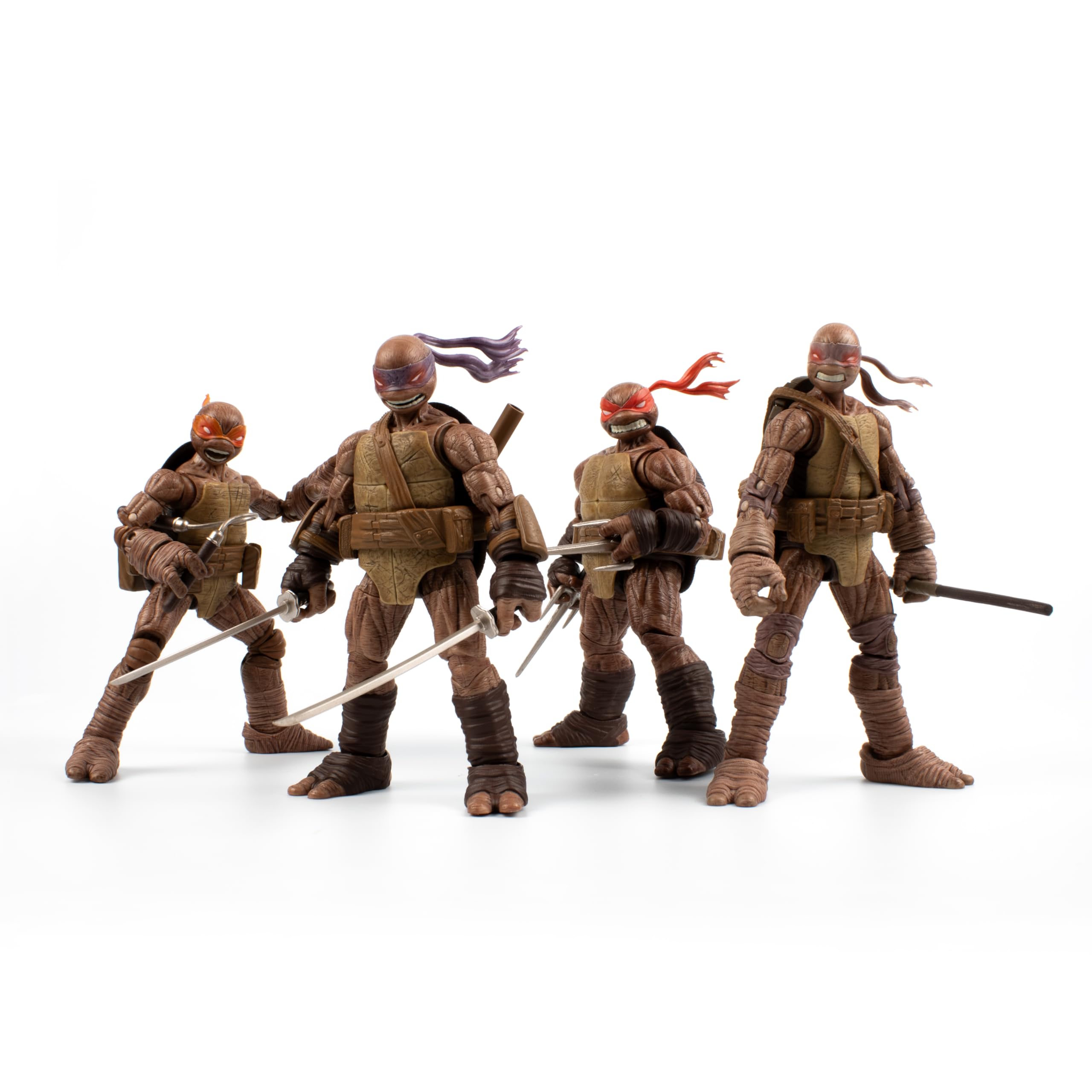 The Loyal Subjects Teenage Mutant Ninja Turtles BST AXN IDW Inspired Michelangelo, Leonardo, Donatello, and Raphael Zombie Turtles 5-inch Action Figure 4-Pack