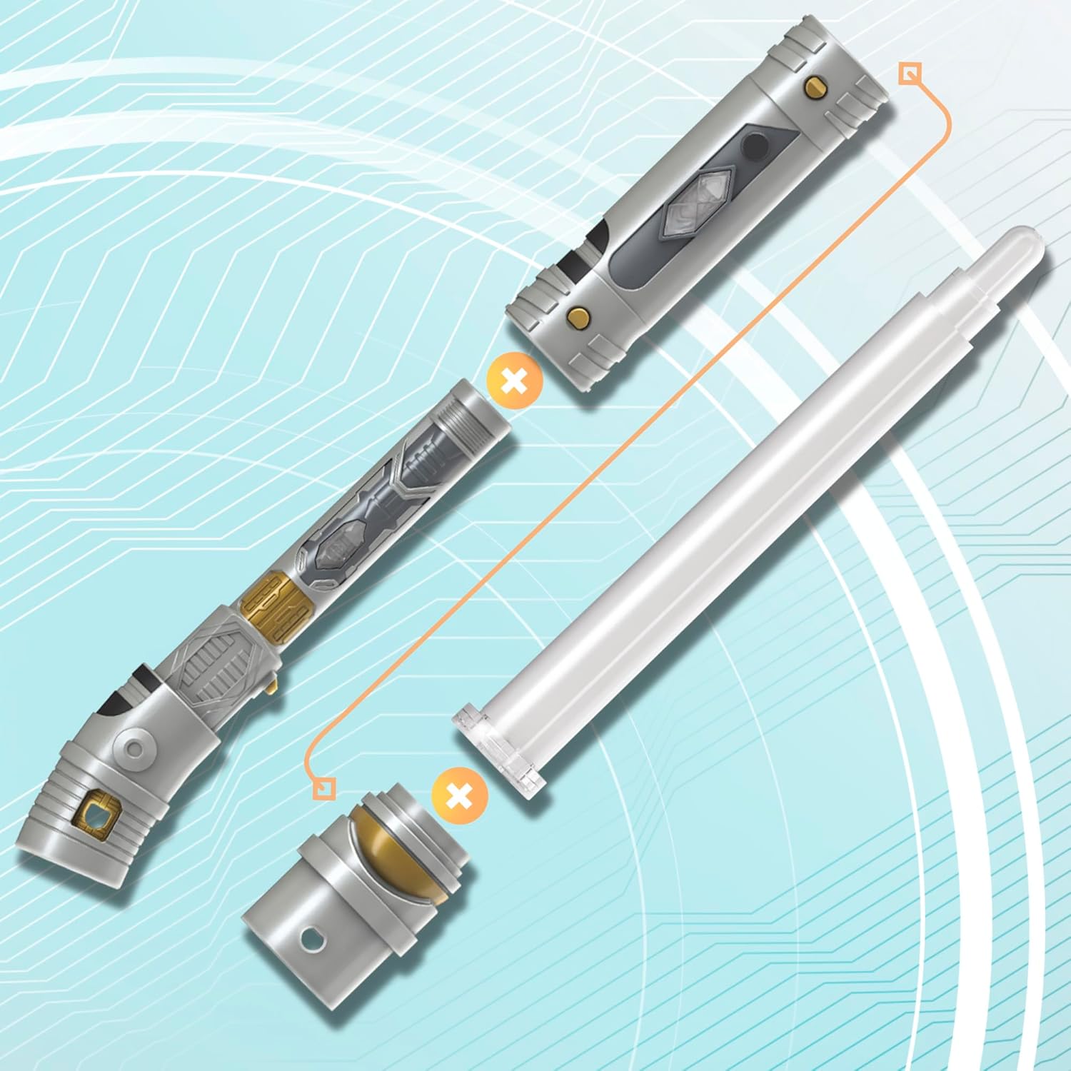 Lightsaber Forge Ahsoka Tano, White Customizable Electronic Lightsaber, Toys for 4 Year Old Boys and Girls