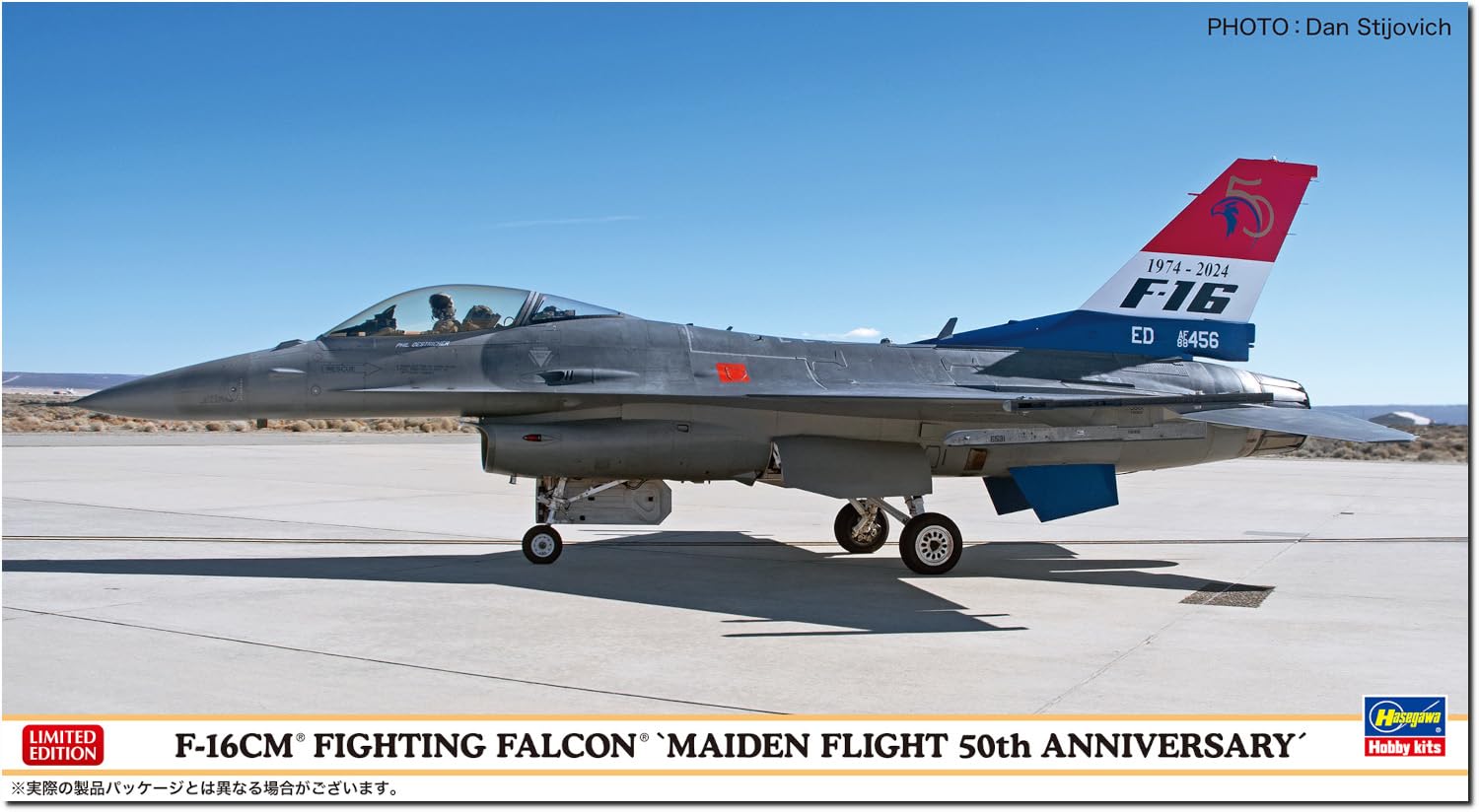 Hasegawa 120116 607535 1/48 F-16CM Fighting Falcon, Maiden Flight, meerkleurig