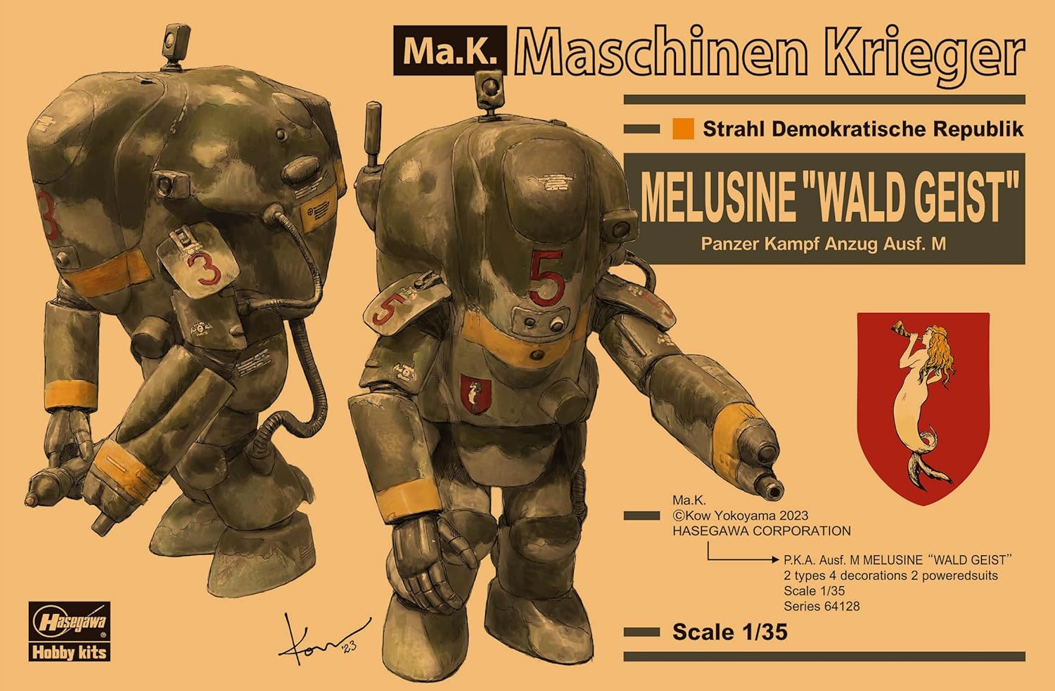 Hasegawa - 1/35 Ma.k. P.k.a. M Melusine Wald Geist 2x 64128