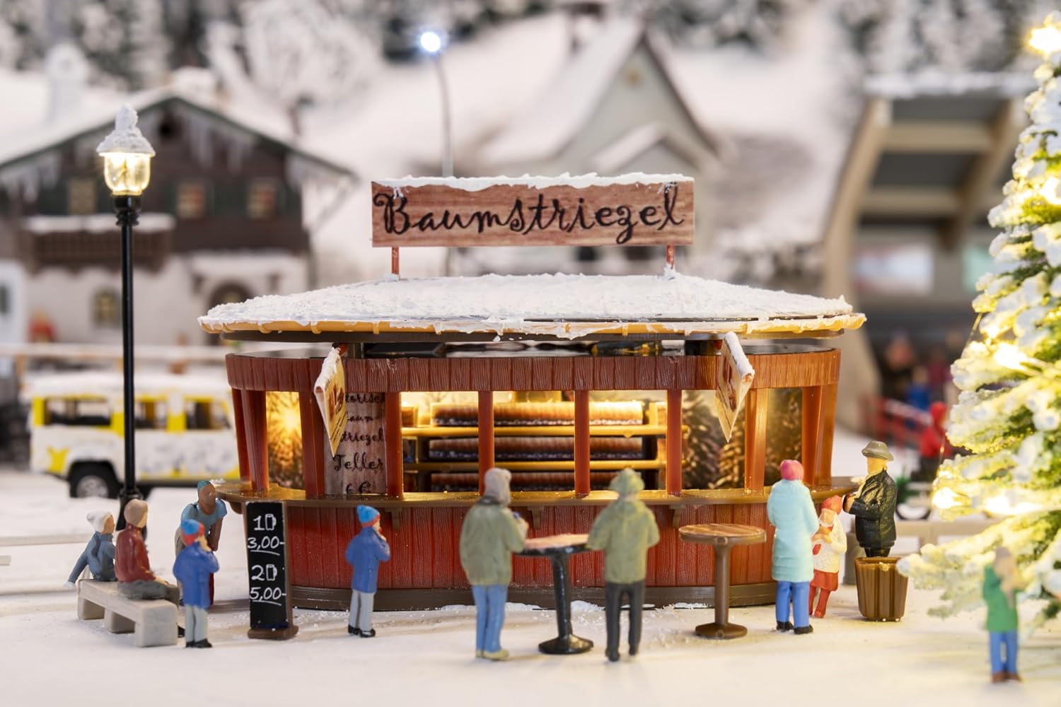 Faller - 1/87 2 Marktkramen Met Verlichte Kerstboom