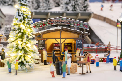 Faller - 1/87 2 Marktkramen Met Verlichte Kerstboom
