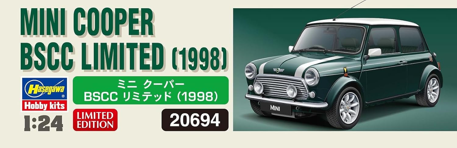 Hasegawa 120116 620694 1/24 Mini-Cooper BSCC 1998, meerkleurig