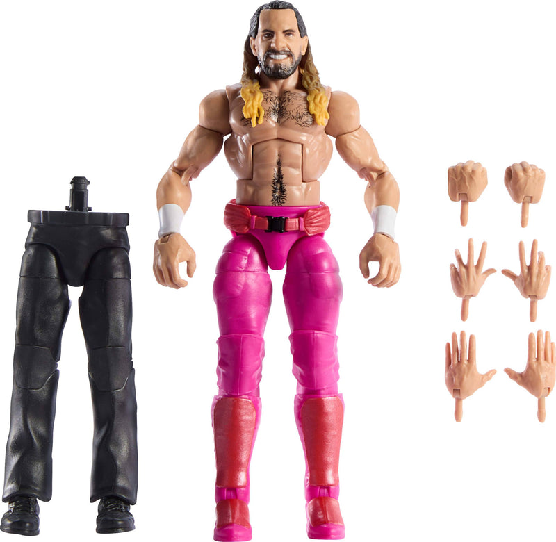 WWE Mattel Elite Collection Action Figure & Accessories, Premium Live Event Seth “Freakin” Rollins Set, WrestleMania with Howard Finkel Build-A-Figure Parts, JCJ51