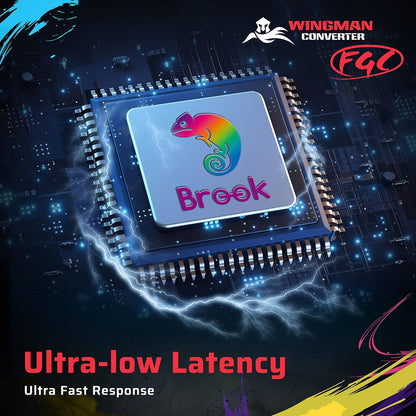Brook Wingman FGC Converter - an Arcade Joystick Converter, Built for PS5 Fighting Games, Supports Street Fighter 6 and Tekken 8