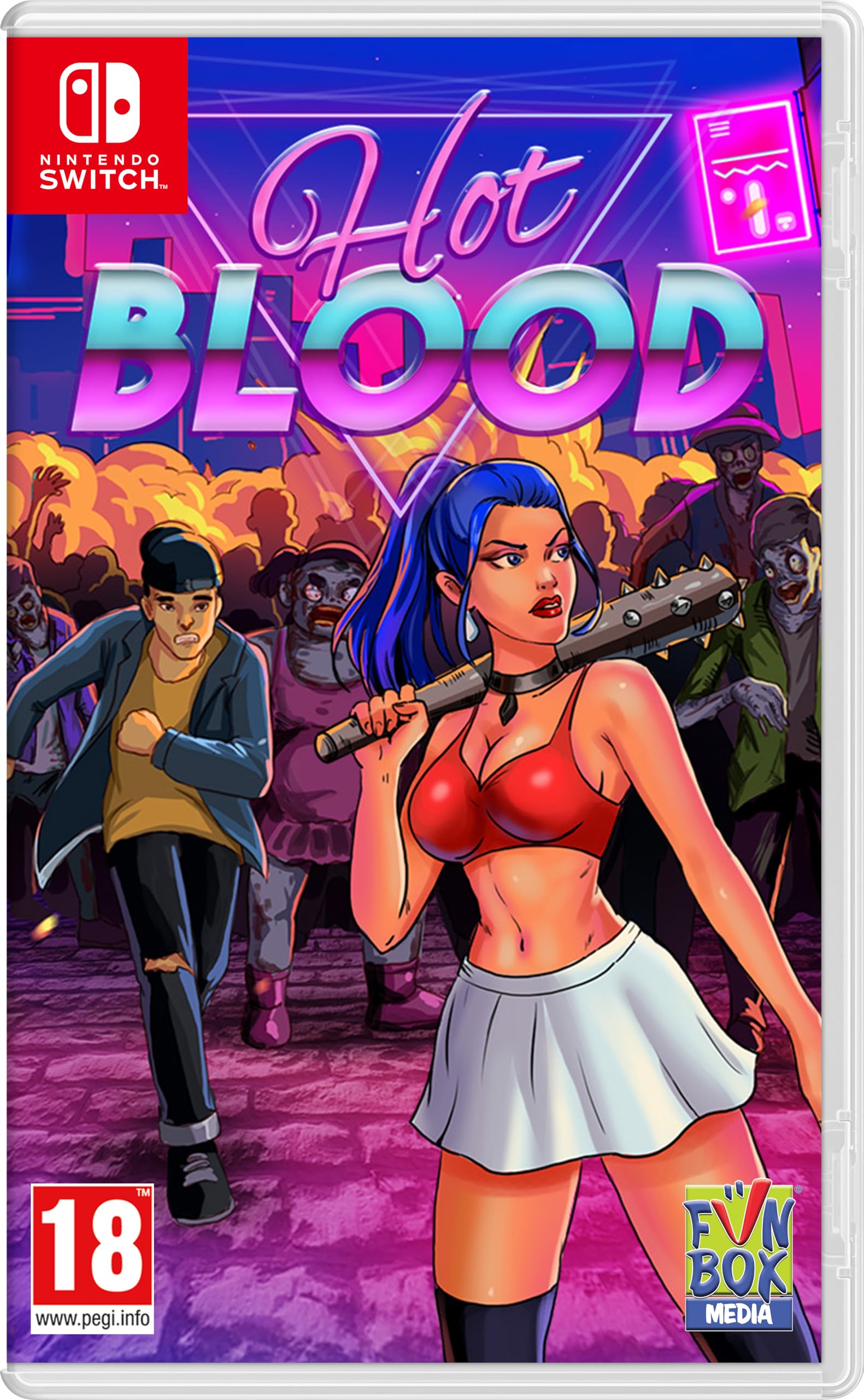 Hot Blood (Nintendo Switch) Game including 2 keyrings