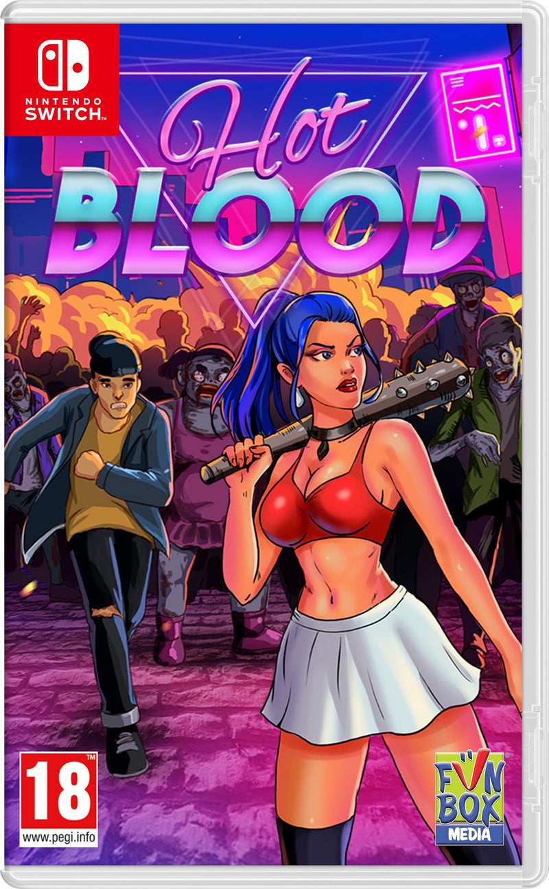 Hot Blood (Nintendo Switch) Game including 2 keyrings