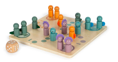 small foot Ludo „Dino“, Gesellschaftsspiel aus FSC® 100%-zertifiziertem Holz, Brettspiel für Kinder ab 4 Jahren, 12619