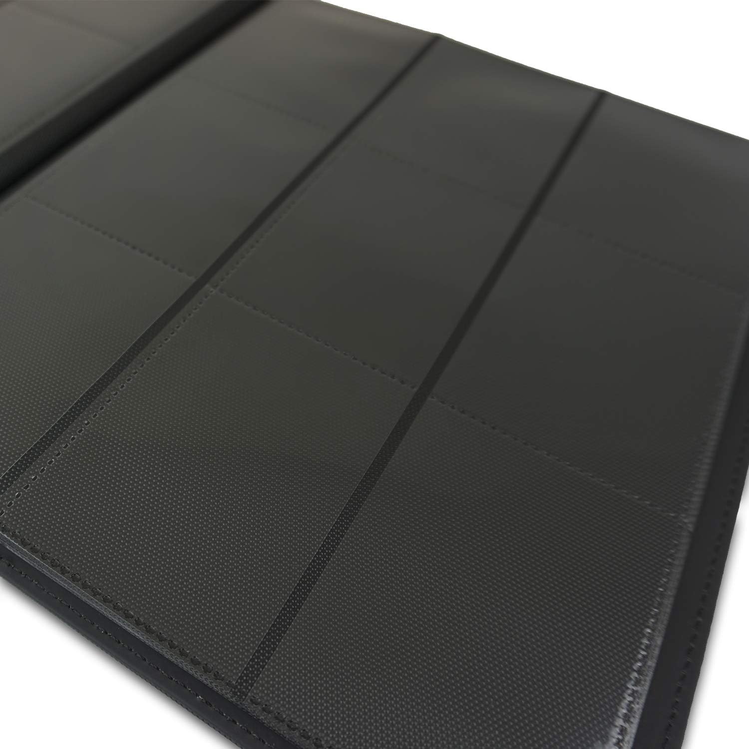 Vault X Premium Exo-Tec Strap Binder - 9 Pocket Trading Card Album Folder - 360 Side Loading Pocket Binder for TCG (Black