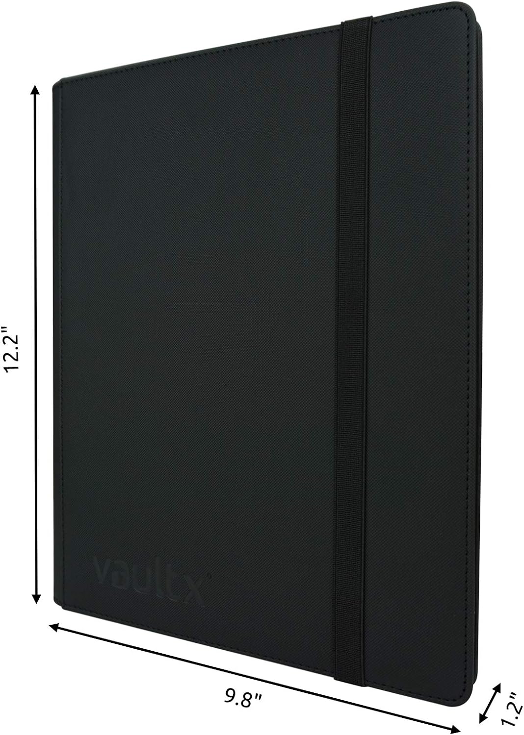 Vault X Premium Exo-Tec Strap Binder - 9 Pocket Trading Card Album Folder - 360 Side Loading Pocket Binder for TCG (Black