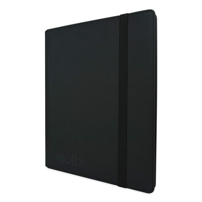 Vault X Premium Exo-Tec Strap Binder - 9 Pocket Trading Card Album Folder - 360 Side Loading Pocket Binder for TCG (Black