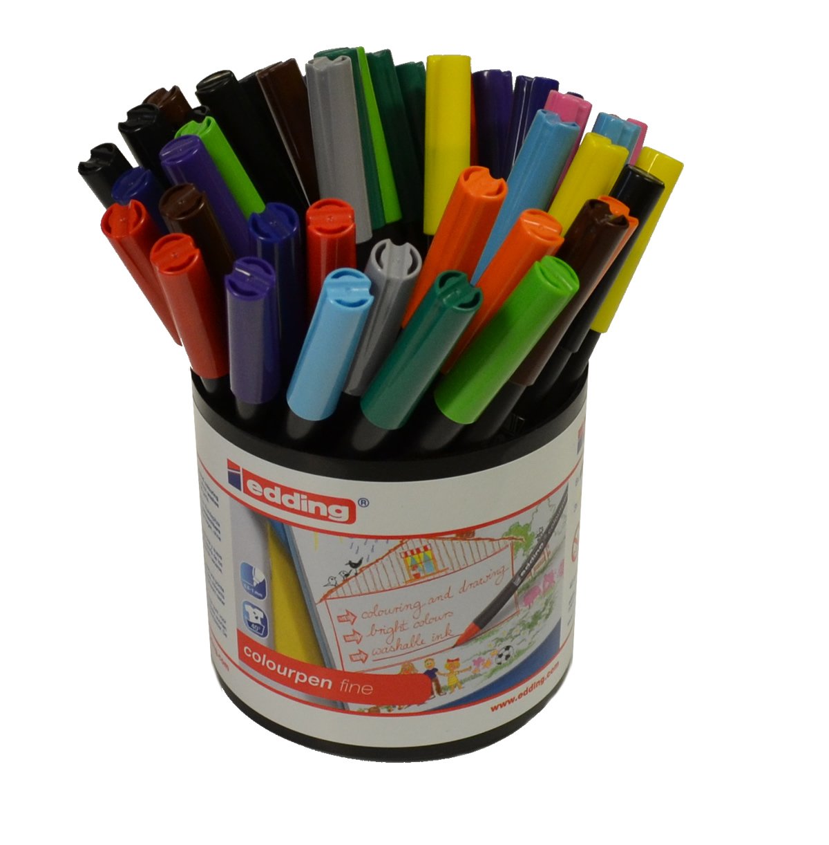 Edding Colourpen Fine Assorted - (Pack of 42