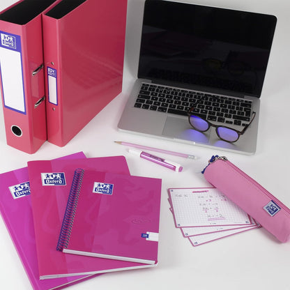 Oxford Premium A4 Ring Binder, Pink Single Folder, 25mm