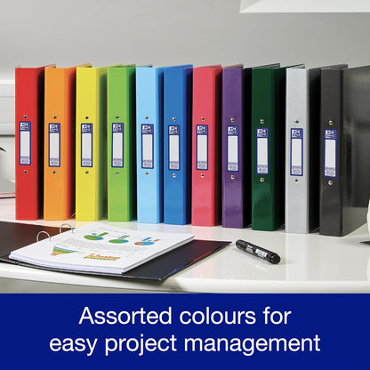 Oxford Premium A4 Ring Binder, Pink Single Folder, 25mm