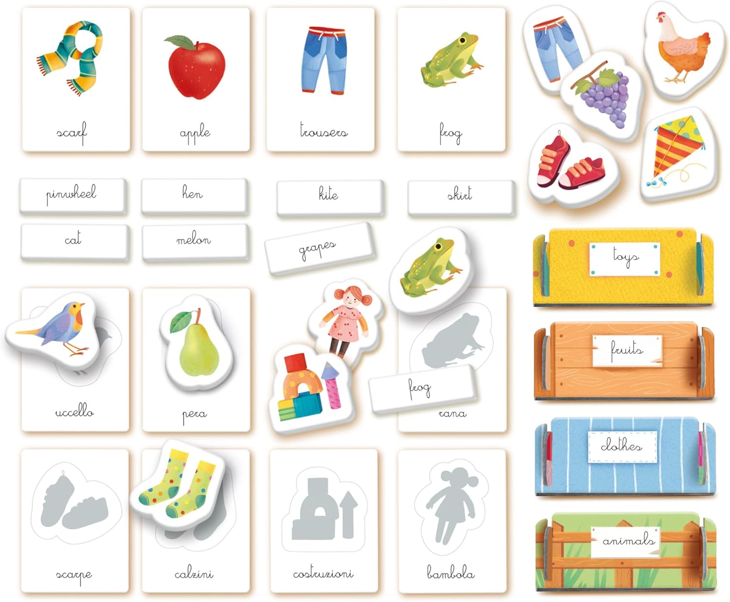 Clementoni - Sapientino Primo Montessori 3 Years, Educational Game for Learning, English Flashcards for Children, Language Development, Learning Made in Italy, 16868, Multi-Colour