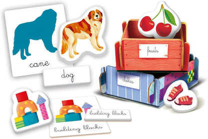 Clementoni - Sapientino Primo Montessori 3 Years, Educational Game for Learning, English Flashcards for Children, Language Development, Learning Made in Italy, 16868, Multi-Colour