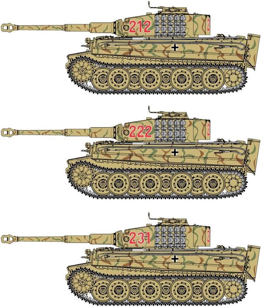 Dragon Models DR6947 Plastic War Vehicle Model, Tiger I Late Production W/Zimmerit (Normandy 1944), 1:35 Scale