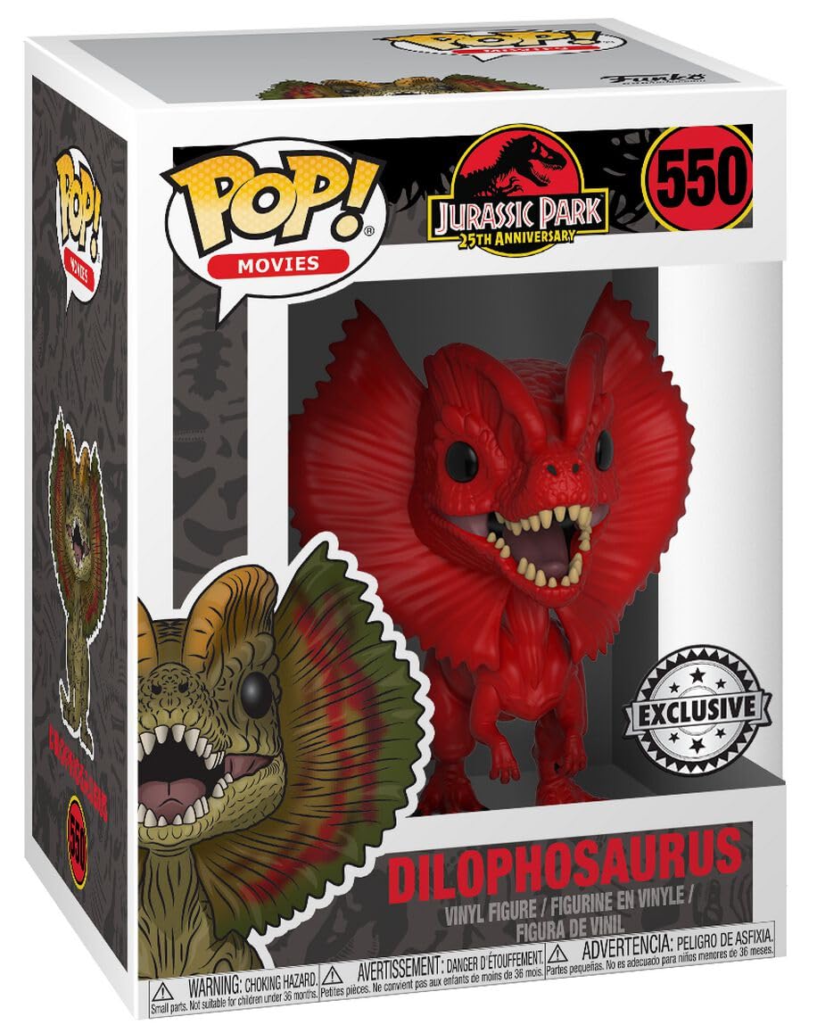 Jurassic Park Dilophosaurus vinyl figuur nr. 550 Funko Pop! standaard pvc Fan merch, Film