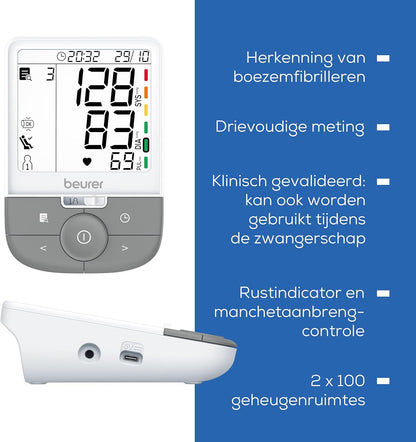 Beurer - Upper Arm Blood Pressure Monitor Bm 53 - 5 Years Warranty