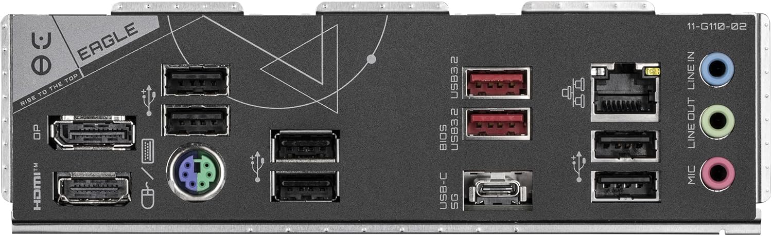 GIGABYTE B650 EAGLE Motherboard - Supports AMD Ryzen 9000 CPUs- 12+2+2 Phases Digital VRM- up to 7600MHz DDR5 (OC)- 1xPCIe 5.0 + 2xPCIe 4.0 M.2- GbE LAN- USB 3.2 Gen2