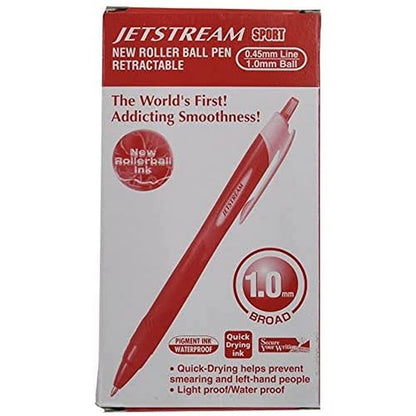 TINTENROLLER UNI-BALL JETSTREAM 1 MM ROT Noir, Rouge, Blanc Kugelschreiber