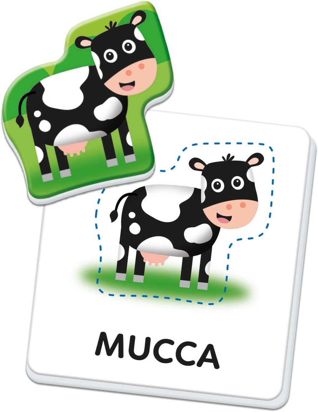 Clementoni - Sapientino Fattoria 1 Year Flashcards, Flashcards for Children, Montessori Game to Learn New Words, in Italian, Made in Italy, 16864, Multi-Colour