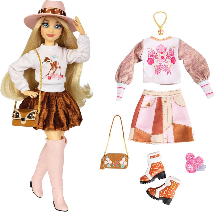 Disney ily 4EVER Fashion Dolls Bambi 30cm/11.5" Tall with 13 Points of Articulation, Two Complete Mix-and-Match Outfits and Glittery Mickey Ring for You For Girls Aged 6+