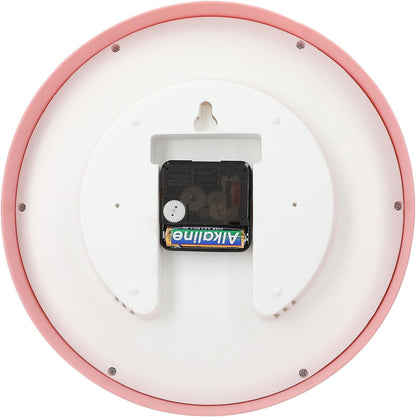 Depesche 13228 TOPModel Team Wall Pink for Children, with Model Motif and Teddy Bear, Silent Clock, Battery Included, Multicolour, One Size