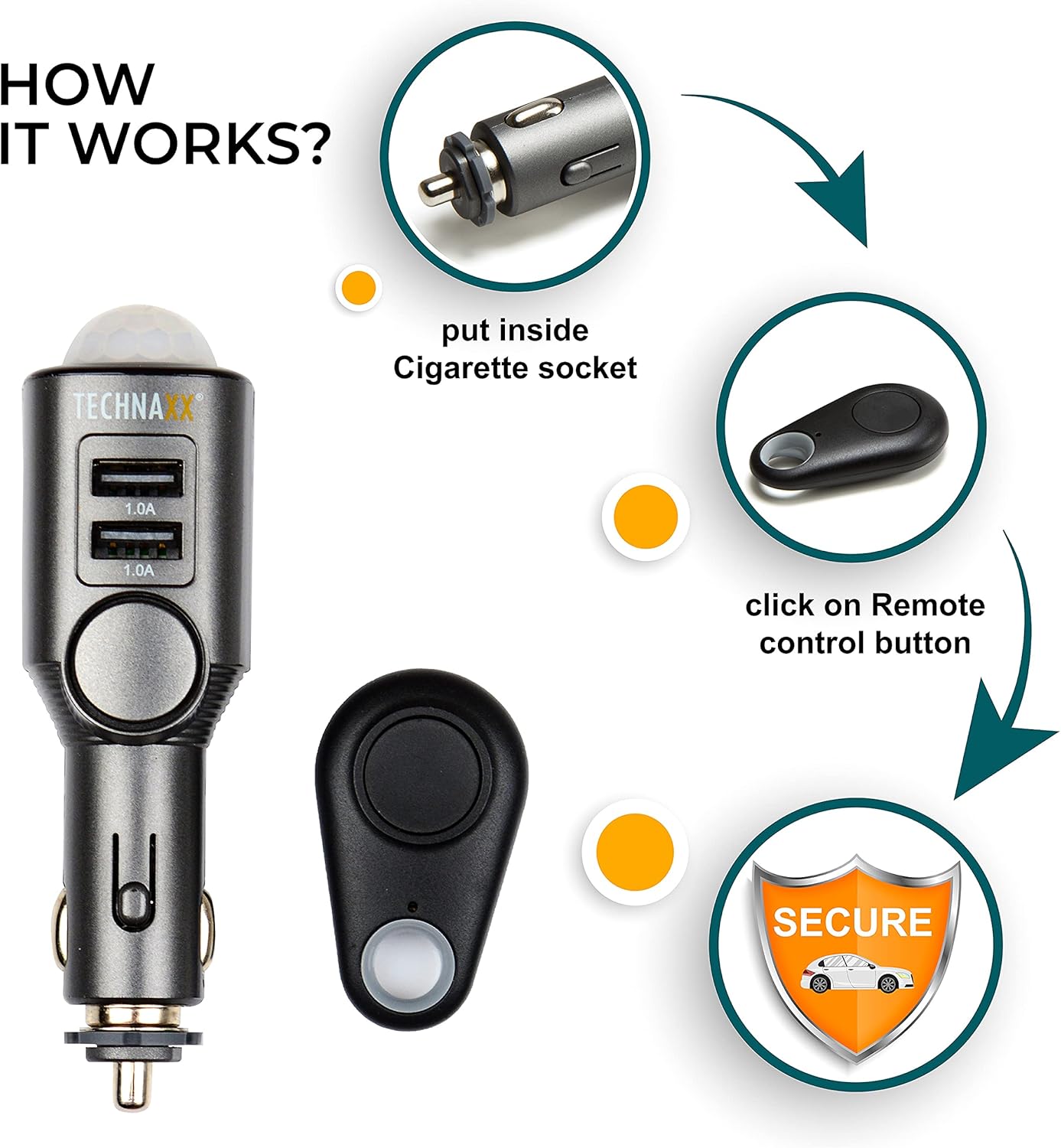 Technaxx - Tx-100 - Universal Mobile & Auto Alarm