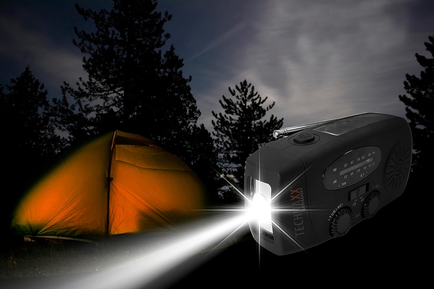 Technaxx - Hand Crank & Solar Radio - Tx-238