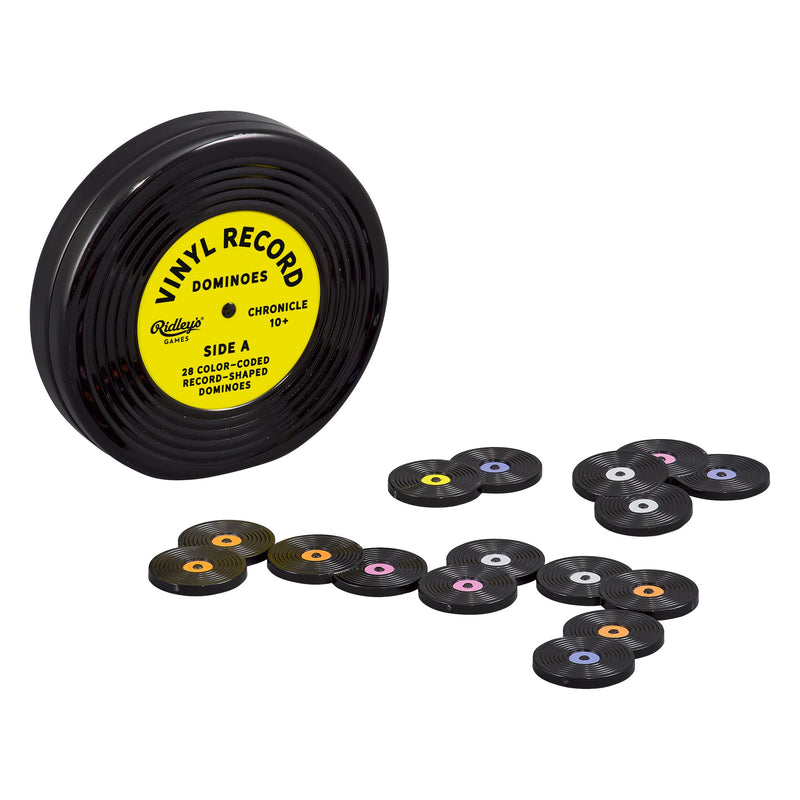 Ridley's Games- Vinyl Record Dominoes Juego de dominó, Multicolor (GME053