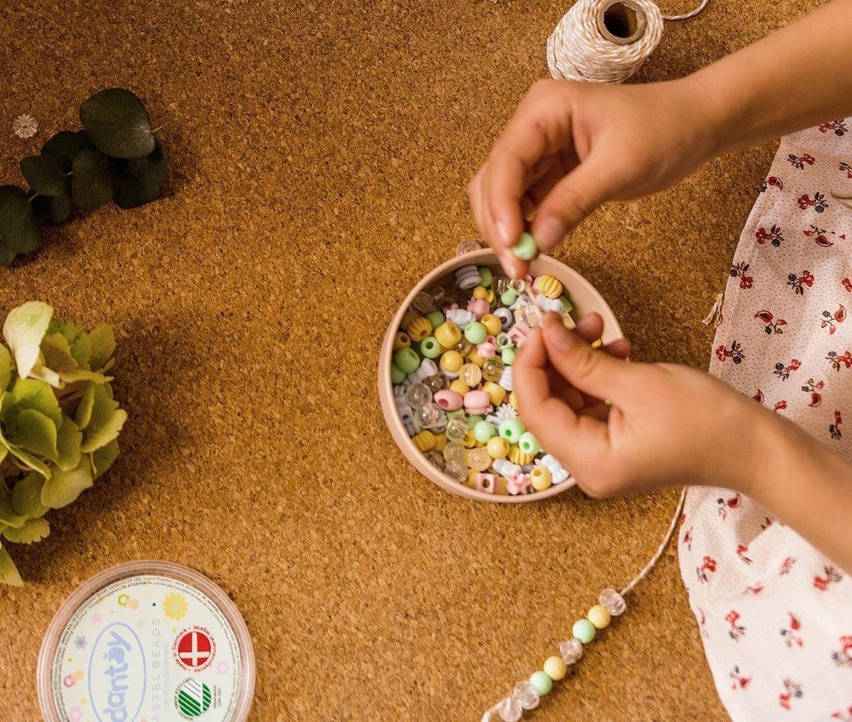 DANTOY 520 Pastel Coloured Craft Beads Recycled Plastic