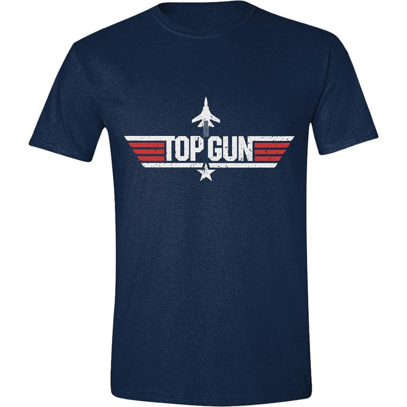 Top Gun Maglietta da Uomo Logo Logo Cotton Blue - L