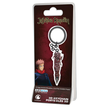 ABYSTYLE - JUJUTSU KAISEN 3D Key Ring Sukuna Finger, Red, H. 6 cm x L. 1,8 cm x P. 1 cm