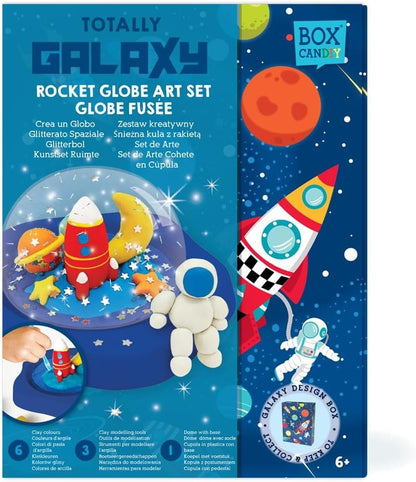 Box Candiy Totally Galaxy raketballonkunstset, 11-delige glitterkamerset, bouw je eigen kunst en handwerk voor kinderen, pedagogisch, vanaf 6 jaar