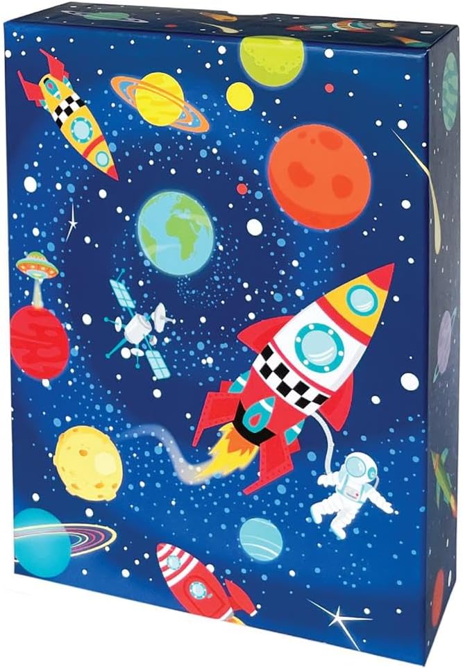 Box Candiy Totally Galaxy raketballonkunstset, 11-delige glitterkamerset, bouw je eigen kunst en handwerk voor kinderen, pedagogisch, vanaf 6 jaar