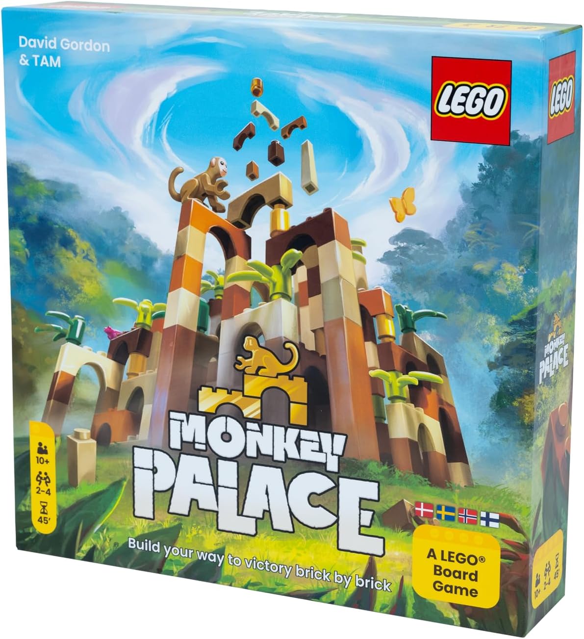 Dotted Games - Monkey Palace: A LEGO® Board Game - Build Your Way to the Victory Brick! Fun Family Brick Game for Kids & Adults, Ages 10, 2-4