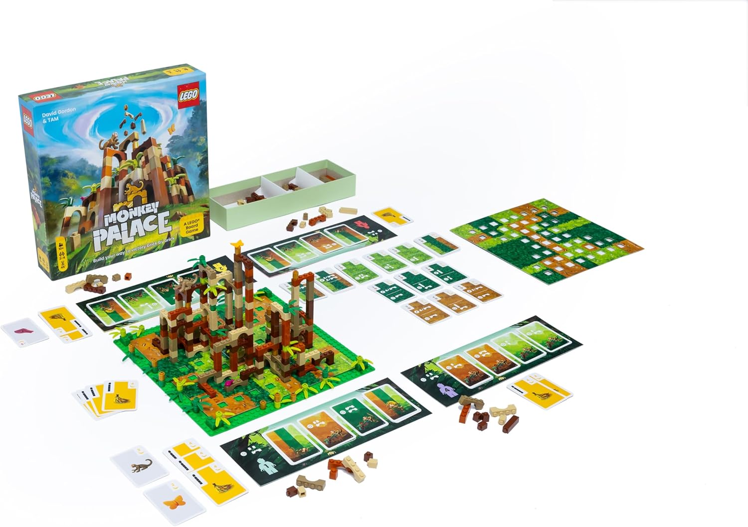 Dotted Games - Monkey Palace: A LEGO® Board Game - Build Your Way to the Victory Brick! Fun Family Brick Game for Kids & Adults, Ages 10, 2-4
